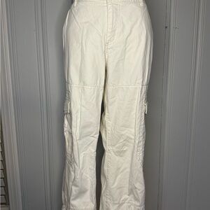 Banana Republic Cream Cropped Pants